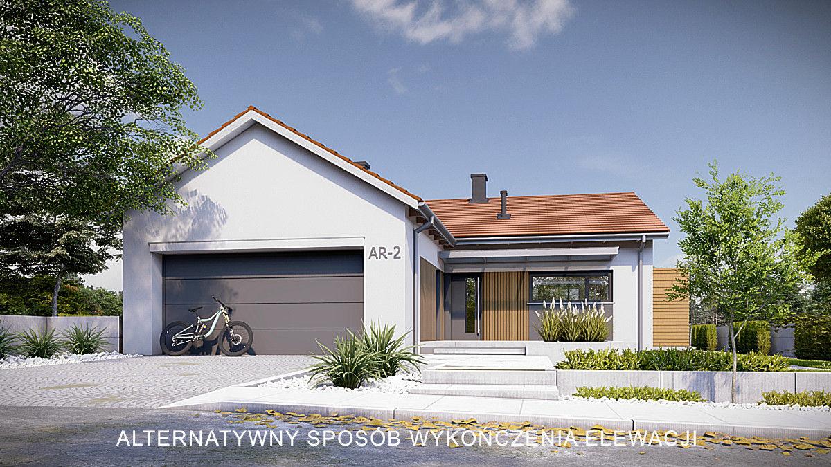 projekt domu AR-2 P - widok od frontu 2 - projekty domów Tea Projekt