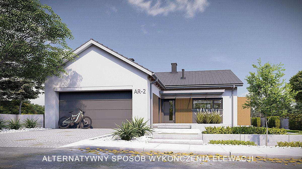 projekt domu AR-2 P - widok od frontu 4 - projekty domów Tea Projekt