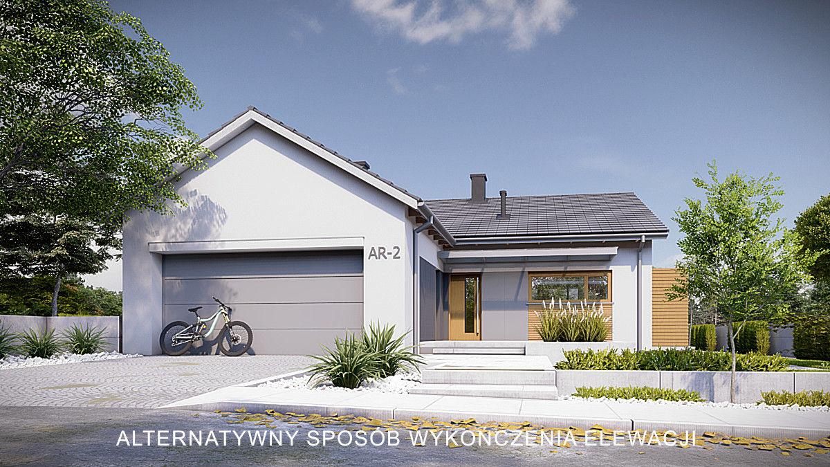 projekt domu AR-2 P - widok od frontu 3 - projekty domów Tea Projekt