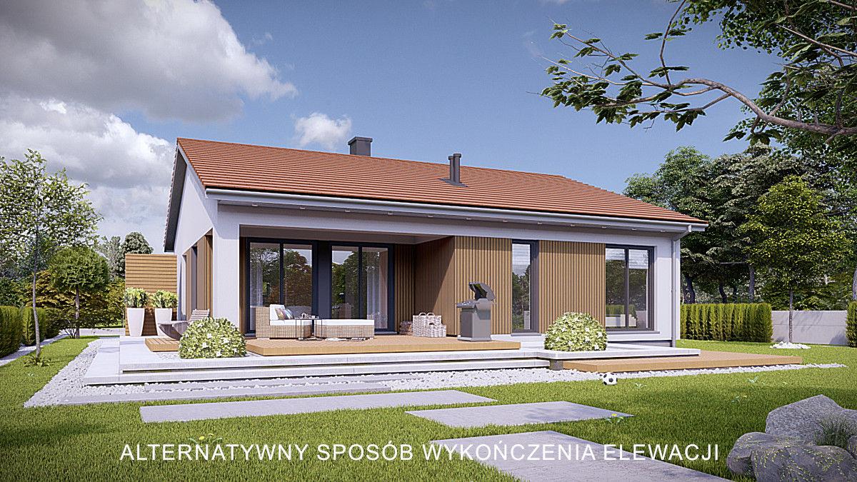 projekt domu AR-2 P - widok od ogrodu 2 - projekty domów Tea Projekt