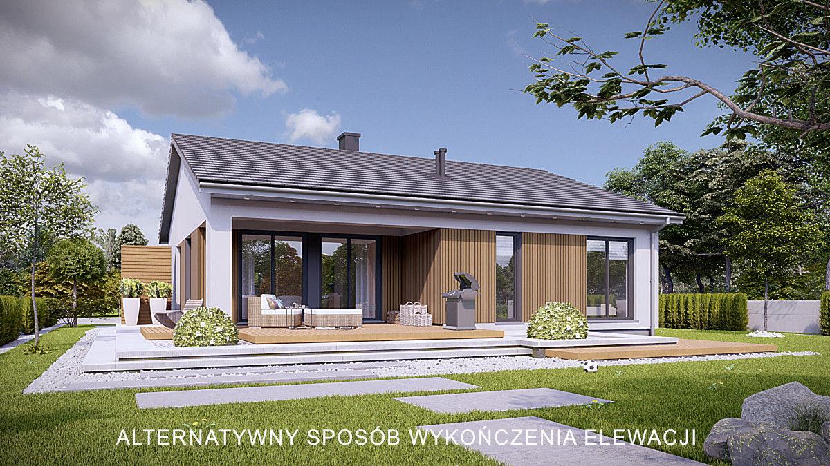 projekt domu AR-2 P - widok od ogrodu 4 - projekty domów Tea Projekt