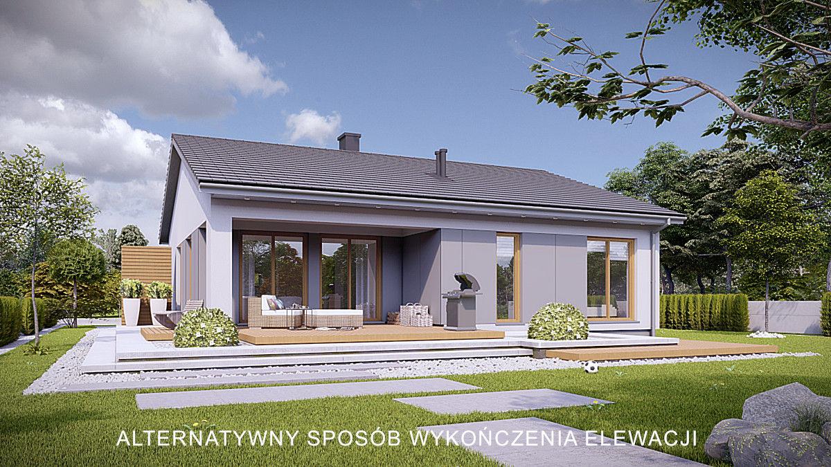 projekt domu AR-2 P - widok od ogrodu 3 - projekty domów Tea Projekt