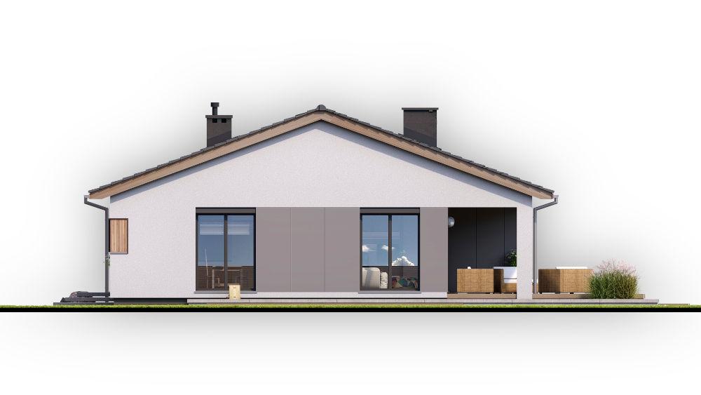 projekt domu AR-1 Standard P - elewacja boczna 1 - projekty domów TeA Projekt