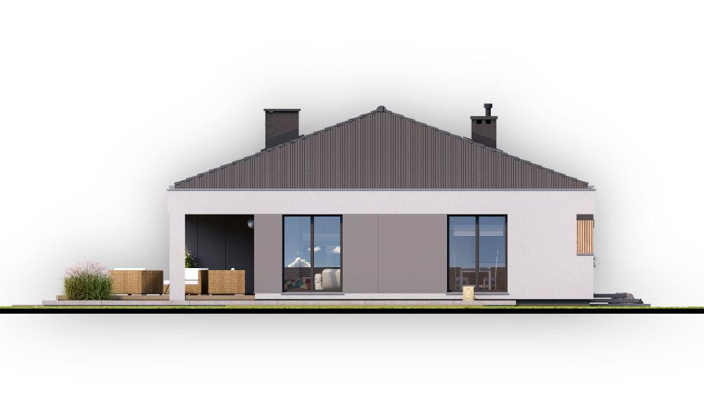 projekt domu AR-1 Trend L - elewacja boczna 1 - projekty domów TeA Projekt