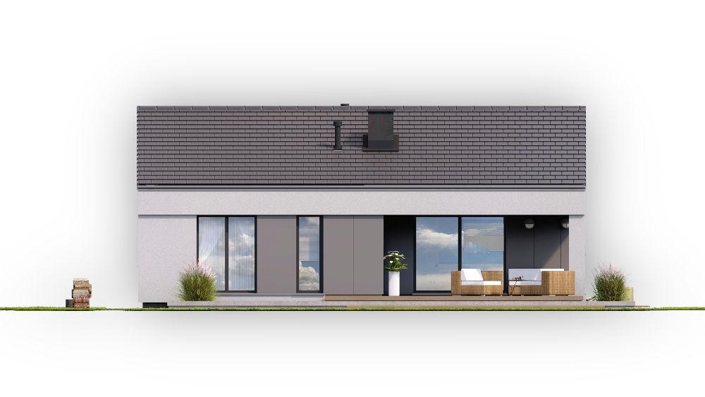 projekt domu AR-1 Trend L - elewacja ogrodowa - projekty domów TeA Projekt