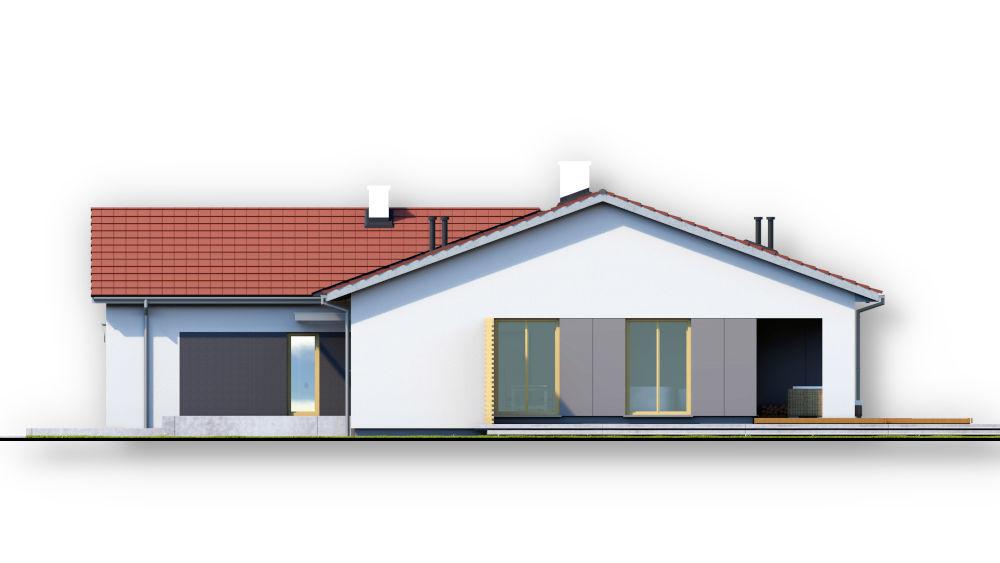 projekt domu AR-2 P - elewacja boczna 1 - projekty domów TeA Projekt
