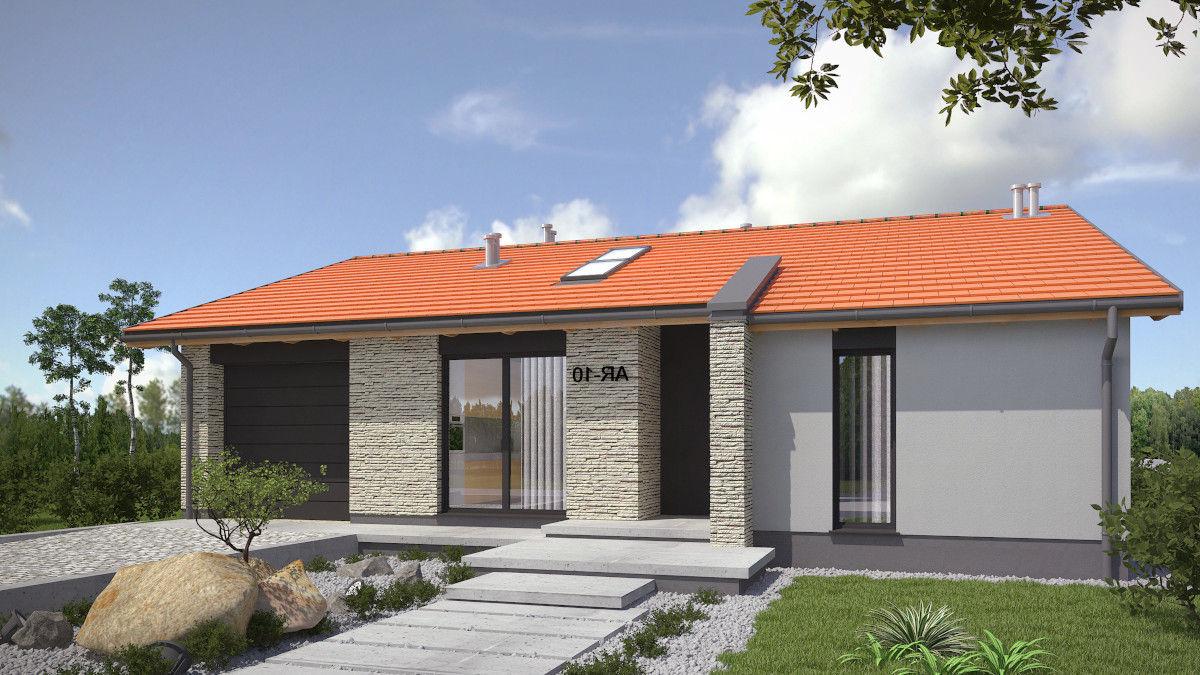projekt domu AR-10 L - widok od frontu 2 - projekty domów Tea Projekt
