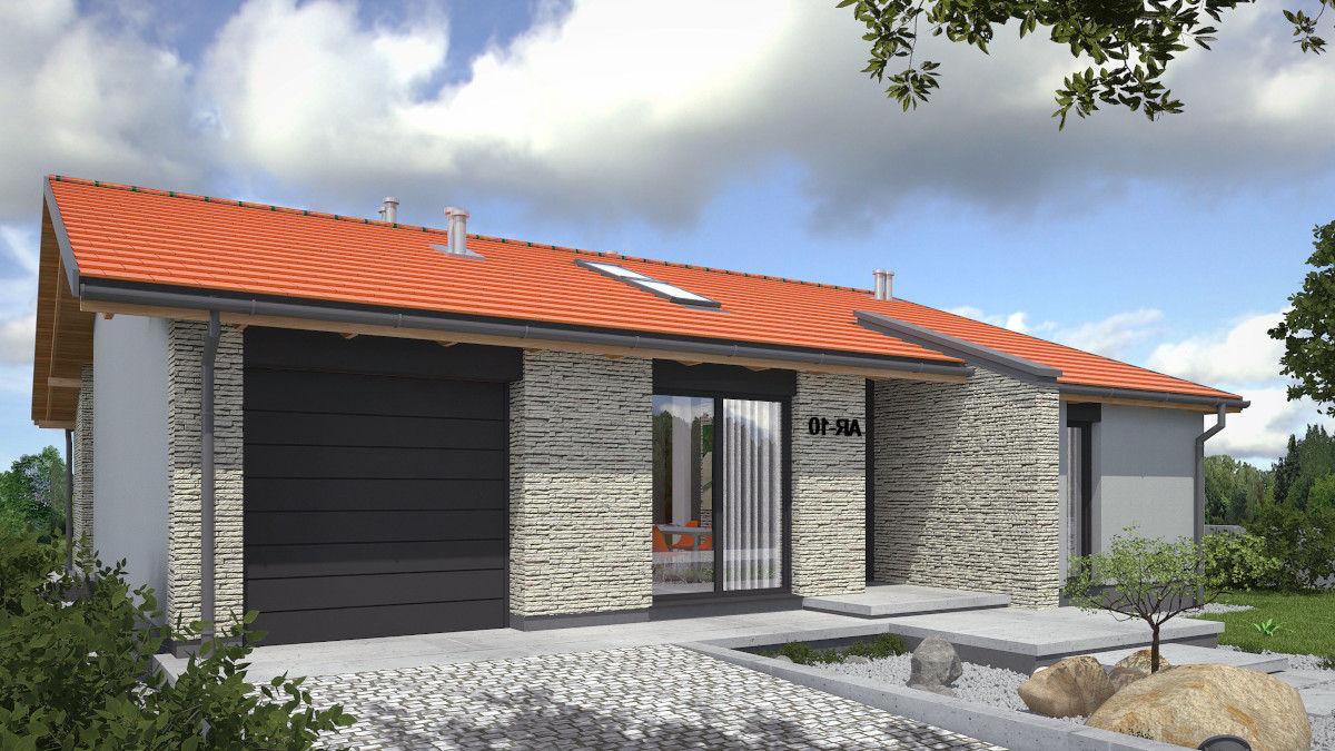 projekt domu AR-10 L - widok od frontu 1 - projekty domów Tea Projekt