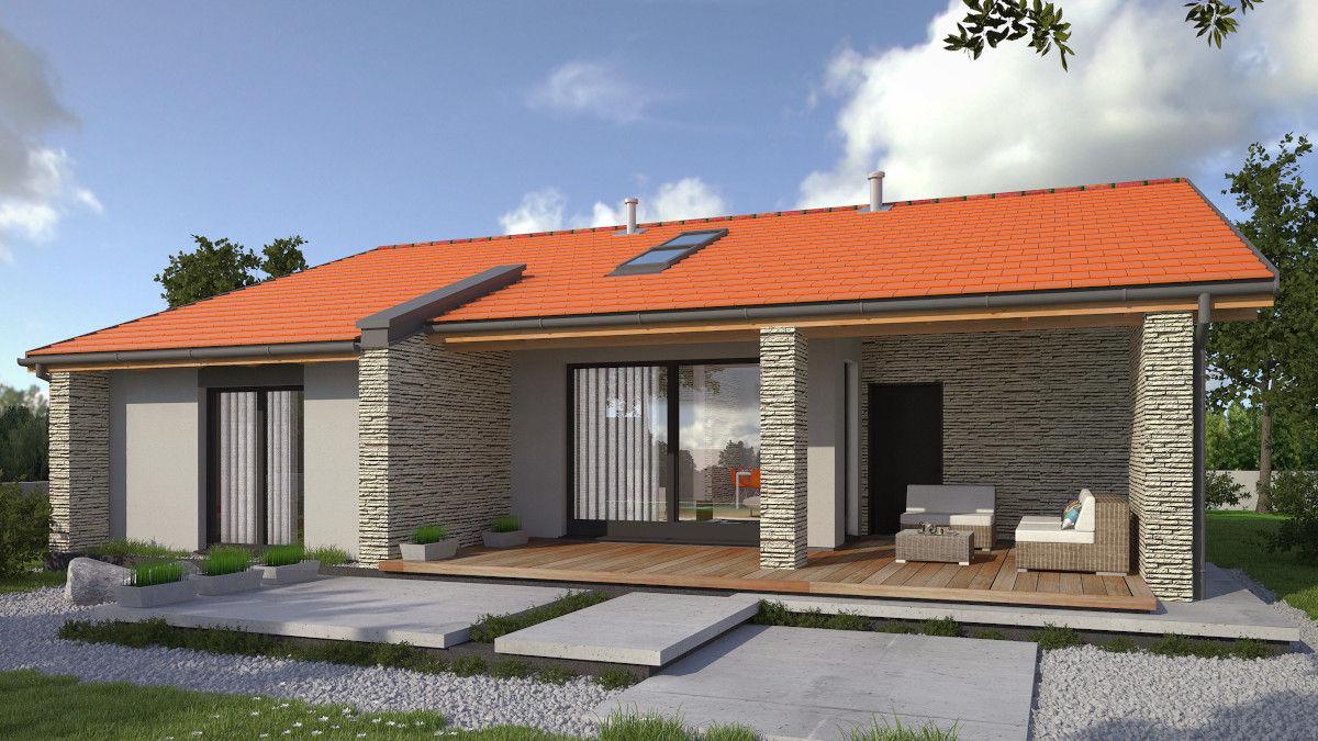 projekt domu AR-10 L - widok od ogrodu 2 - projekty domów Tea Projekt