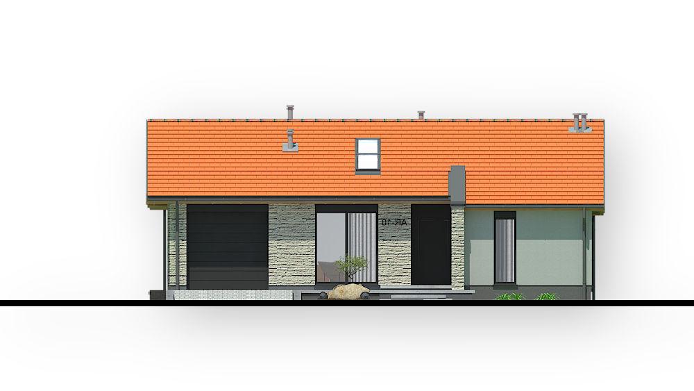 projekt domu AR-10 L - elewacja frontowa - projekty domów TeA Projekt