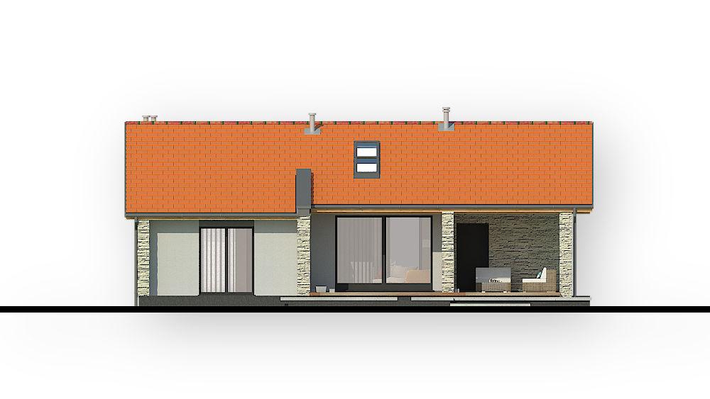 projekt domu AR-10 L - elewacja ogrodowa - projekty domów TeA Projekt
