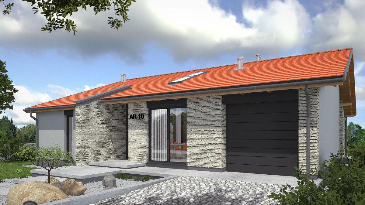 projekt domu AR-10 P - widok od frontu 1 - projekty domów Tea Projekt