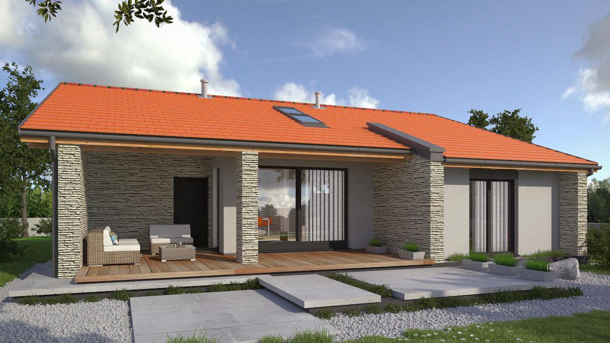 projekt domu AR-10 P - widok od ogrodu 2 - projekty domów Tea Projekt