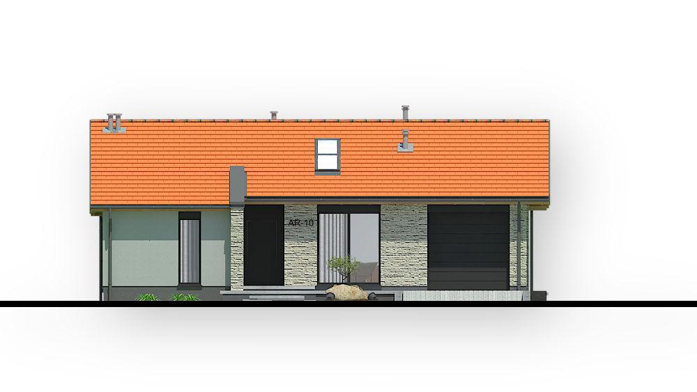 projekt domu AR-10 P - elewacja frontowa - projekty domów TeA Projekt