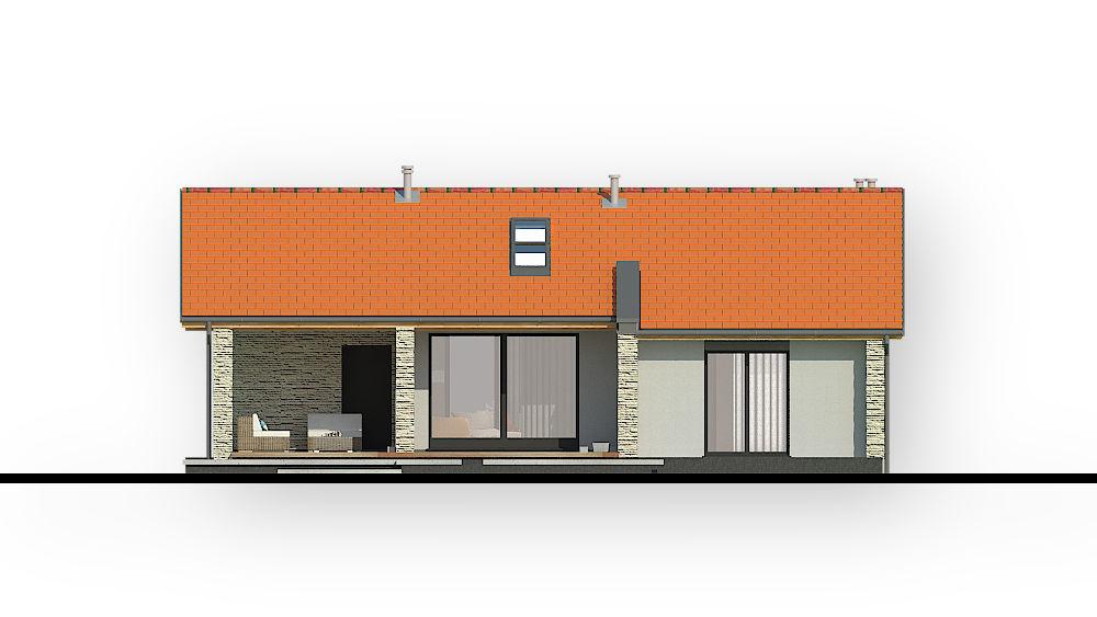 projekt domu AR-10 P - elewacja ogrodowa - projekty domów TeA Projekt