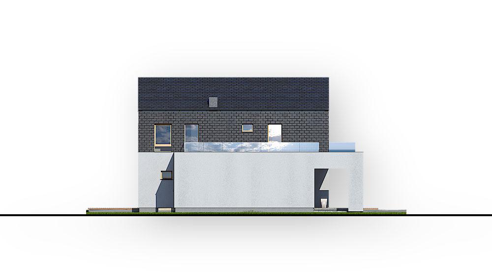 projekt domu AR-11 L - elewacja boczna 1 - projekty domów TeA Projekt