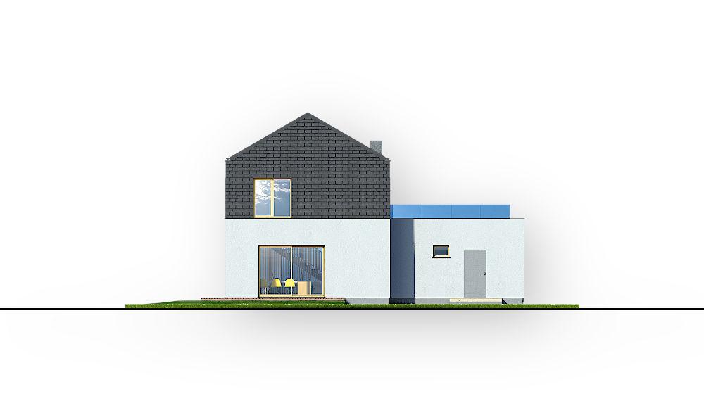 projekt domu AR-11 L - elewacja tylna - projekty domów TeA Projekt