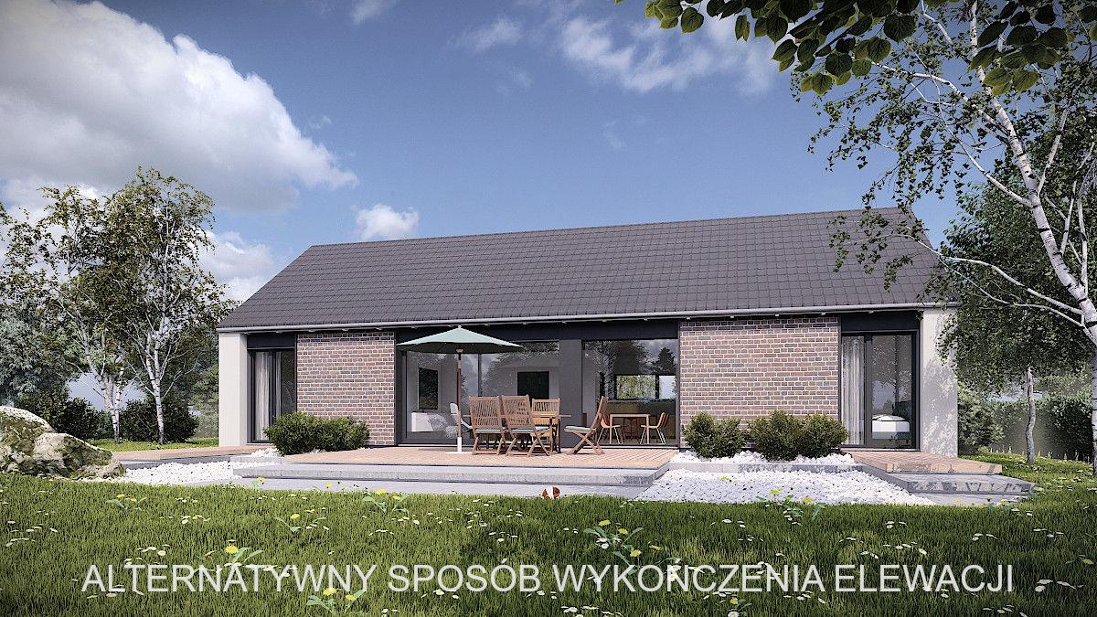 Projekt domu AR-6 P - widok od ogrodu 2 - projekty domów TeA Projekt.