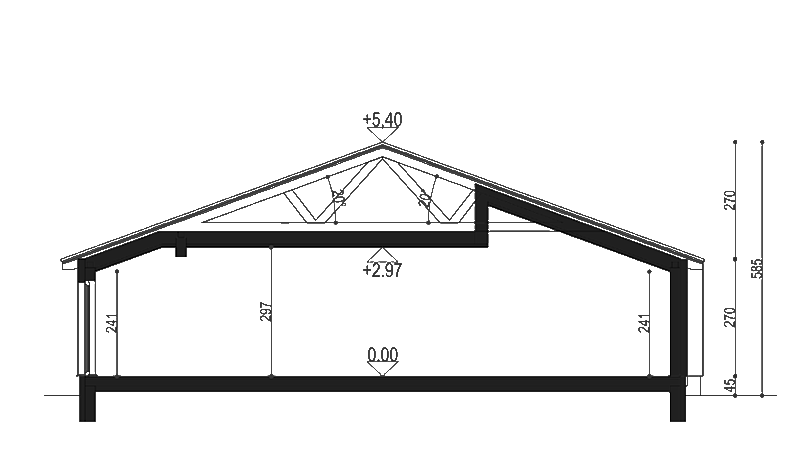 projekt domu ar-10-przekroj