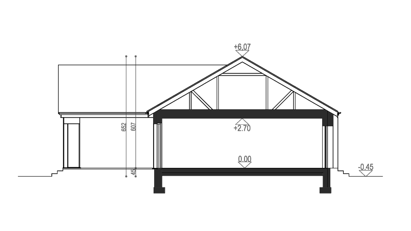 projekt domu AR-17 - przekrój