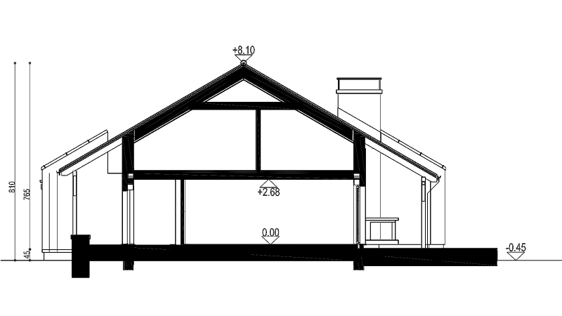 projekt domu AR-9 - przekrój