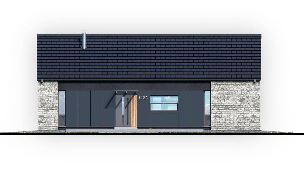 projekt domu AR-18 Resort L - elewacja frontowa - projekty domów TeA Projekt