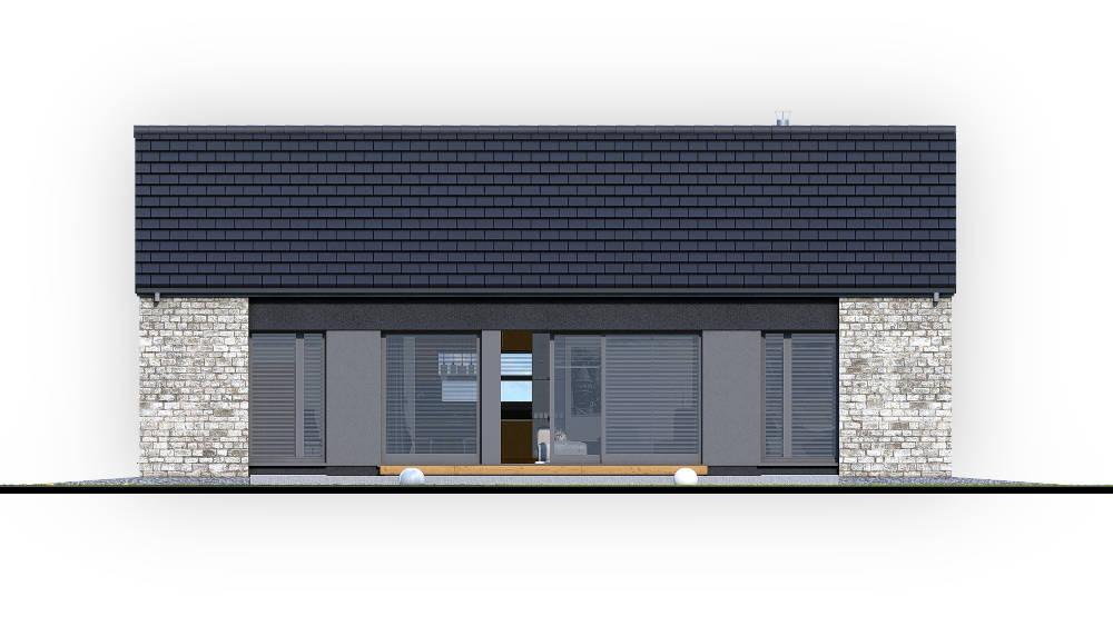 projekt domu AR-18 Resort L - elewacja ogrodowa - projekty domów TeA Projekt
