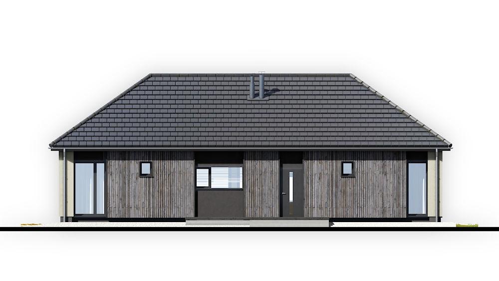 Projekt domu AR-6 Quatro P - elewacja frontowa - projekty domów TeA Projekt