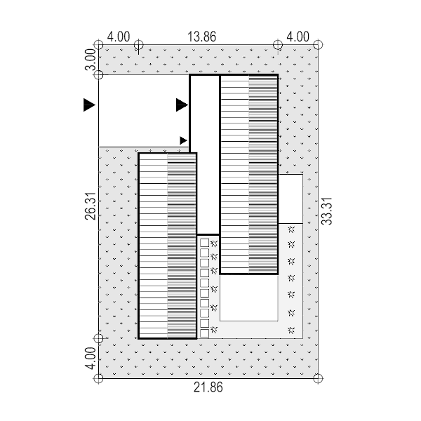 projekt domu AR-19 L - działka - projekty domów TeA Projekt