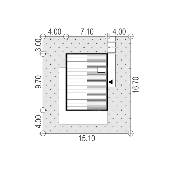 Projekt domu AR-22 L - minimalne wymiary działki