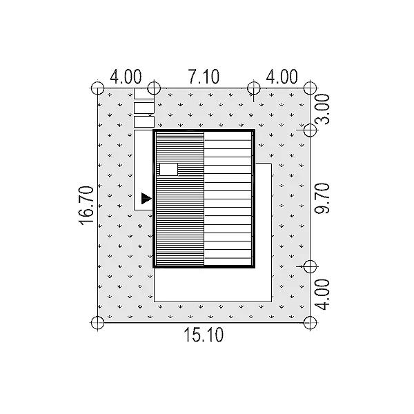 Projekt domu AR-22 P - minimalne wymiary działki
